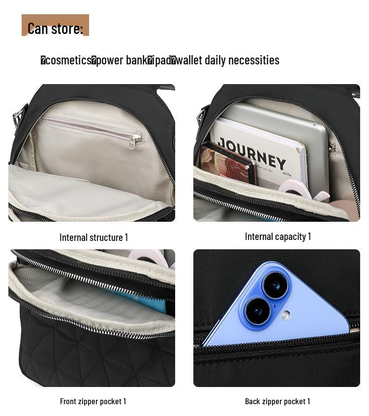 Lightweight Women's Three-Way Travel Backpack - Large Capacity, Casual, Fashionable Mommy Bag