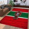"Portugal Flag Crest Carpet Red Green Wooden Texture Home Decor" Suitable for use as an anti-slip for living room bedroom sofas