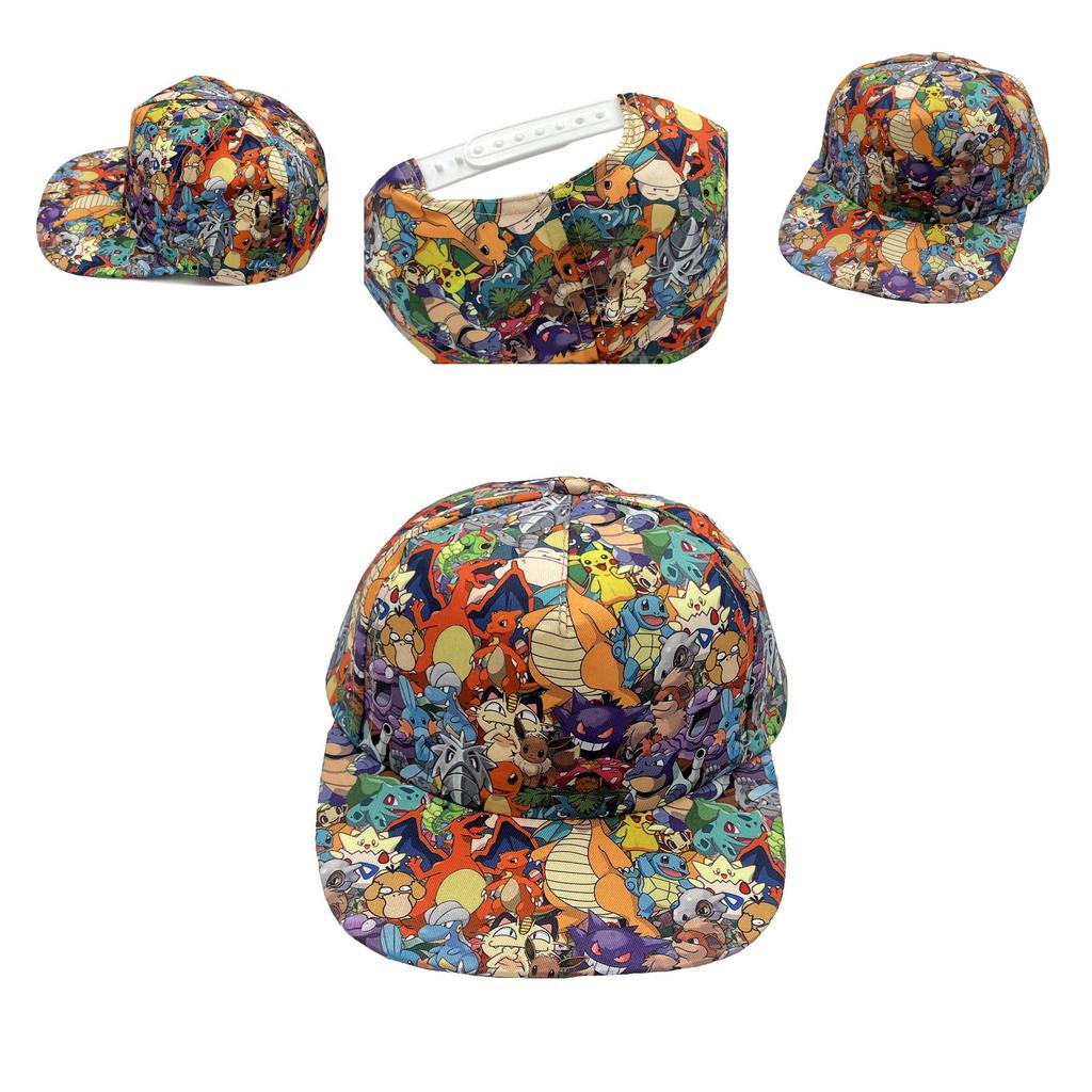 Kinder Baseballkappe mit Pokemon-Muster aus sonnendichtem, atmungsaktivem Polyester, geeignet für Kinder