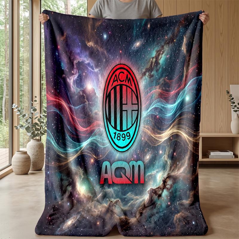 AC Milan Theme blanket Soft Flannel Blanket Plush Throw Blanket Cozy Sofa Bed Blanket for Home Decor
