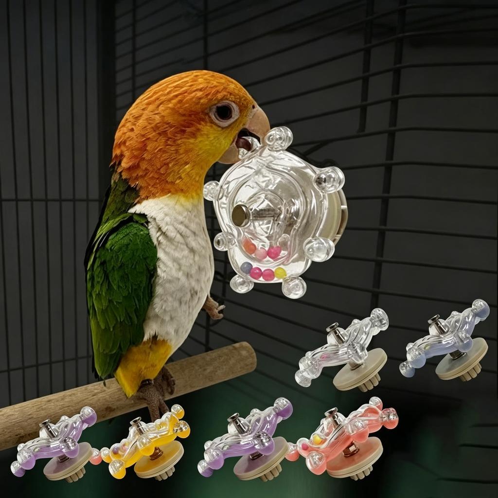 De Toy for Parrot, Unique Rotating Toy To Help Animals Release Excess Energy, Made of Safe Materials, I6r6 Non-scratch Wheel
