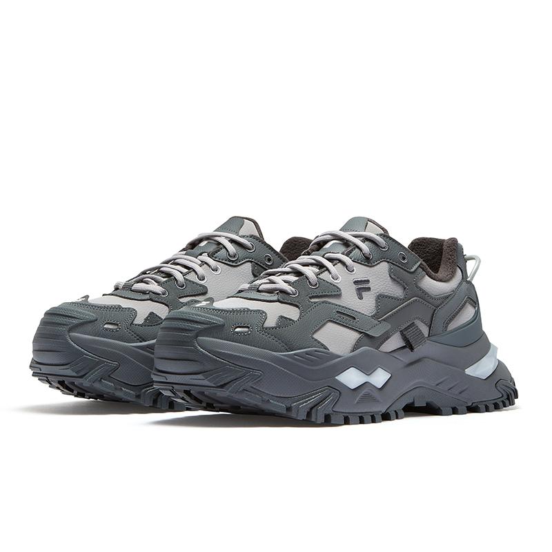 Fila Fusion Bianco We Hard Candy Comfortable Versatile Height Increasing Warm Dad Shoes Men Sneakers Shadow-Black Gray T12M531009FDA