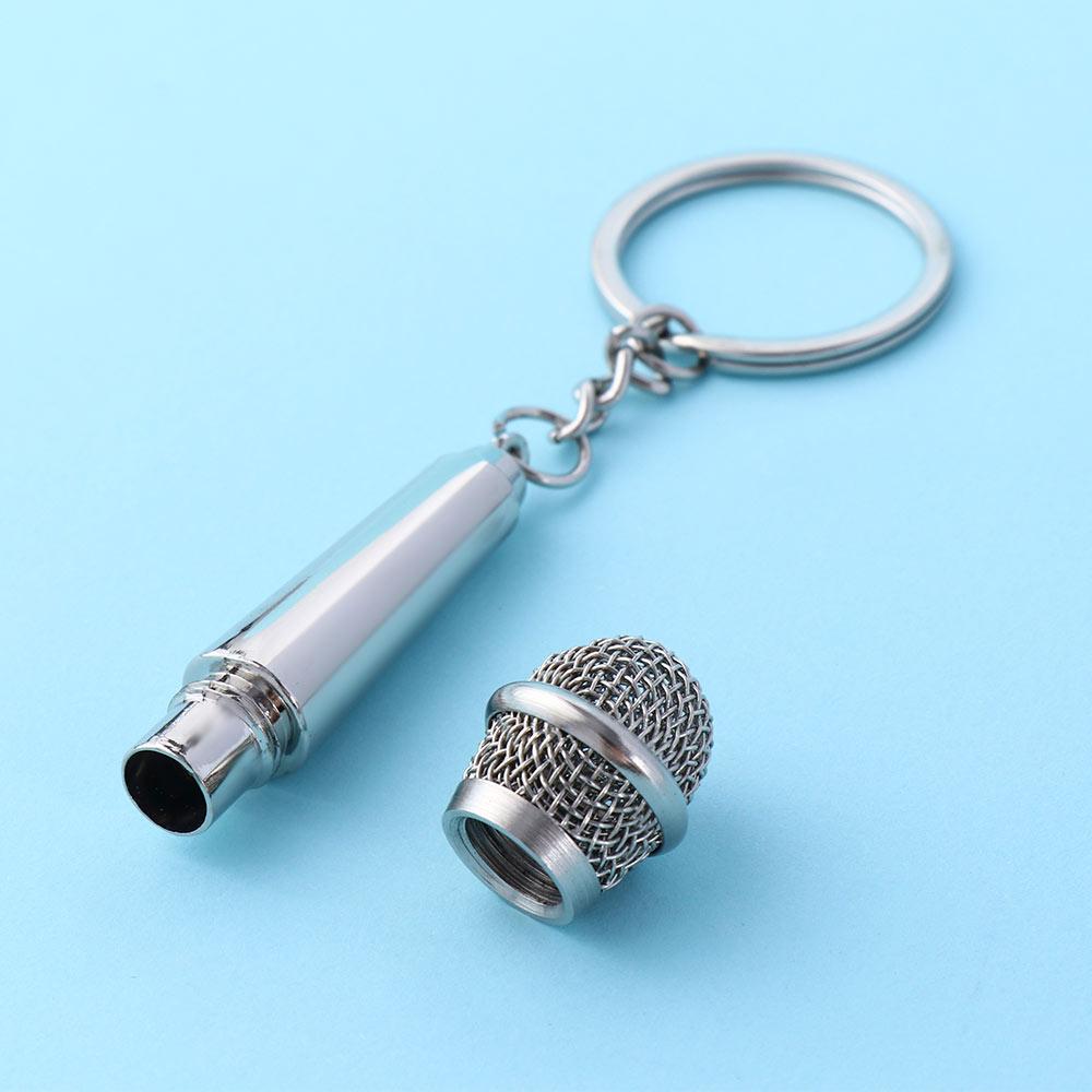 Bag Charm Microphone Pendant Microphone Keychain Simulation Microphone Keyring Microphone Key Ring