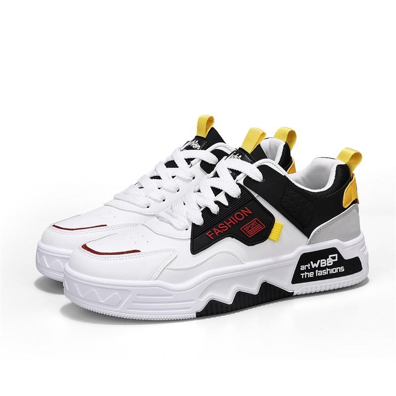 Young men's shoes low top sports shoes new breathable lace-up student trend all-match non-slip wear-resistant casual board shoes