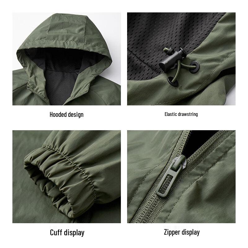 ROMON Men's Hooded Windproof Business Casual Jacket