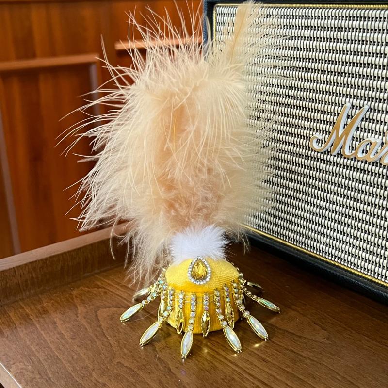 Ethnic Style Beaded Embroidered Sheep Plush Bag Charm Soft Fluffy Key Pendant for Women Purse Backpack Xmas Gift