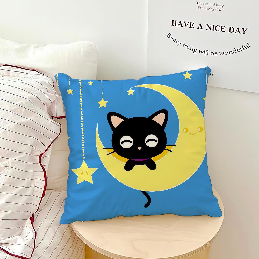 Cute Cartoon Art Chibi Cat C-Chococat Sro Comfort Soft Hogar Pillowcase For Sofa Living Room Bed Home Decor Protective Covers
