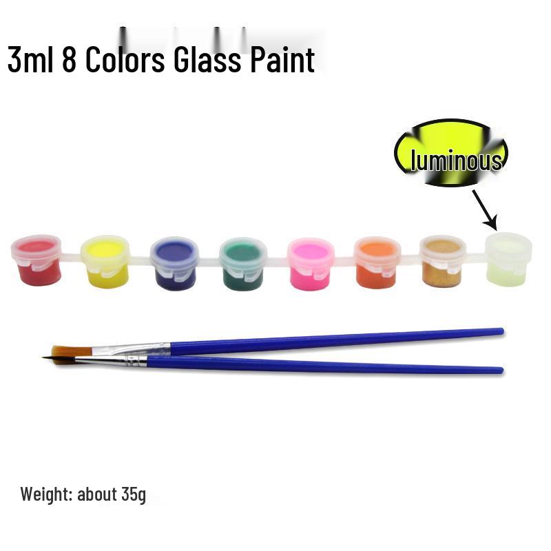 3ml Waterproof Glass Paint Pen for DIY 3D Hand Painting - No-Bake, Stereoscopic Outlining