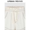 UR 2025 Autumn Women's Jersey Fringed Drawstring Shorts
