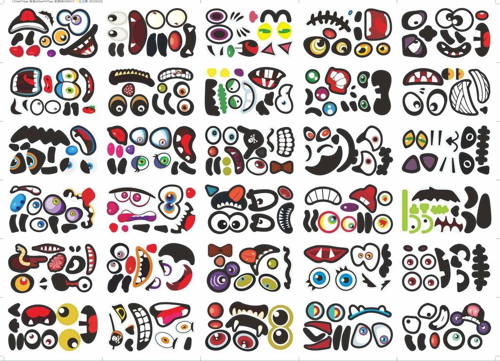 Colorful Cm2305017 Diy Halloween Pumpkin Themed Stickers For Kids Fun Decoration