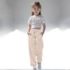 Children's Fashion Solid Colour Casual Pants Sweatpants Trousers Drawstring Elastic Waist Drawstring Drawstring Drawstring Pants