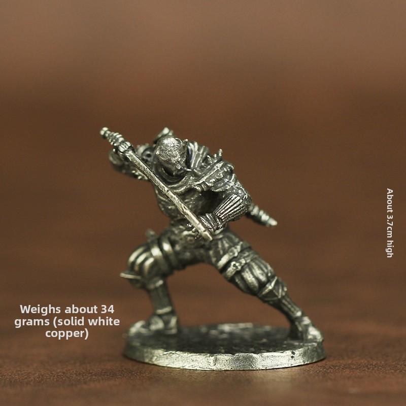 New Metal Chess Piece Samurai Ninja Ancient Soldier Model Toy Desktop Game Gift Display Piece Static Action Figure Collectible