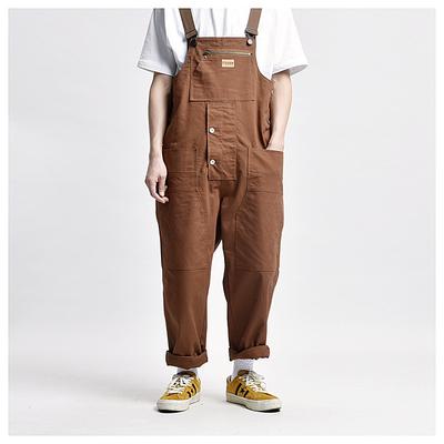 American Multi-pocket Tool Overalls Men's Street Overalls Fashion One-piece Suspenders Overalls Trousers