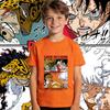 One Piece Luffy x Lucci Anime Print Boys Girls Cotton T Shirt Casual Kids Tee Top Soft Summer Clothes