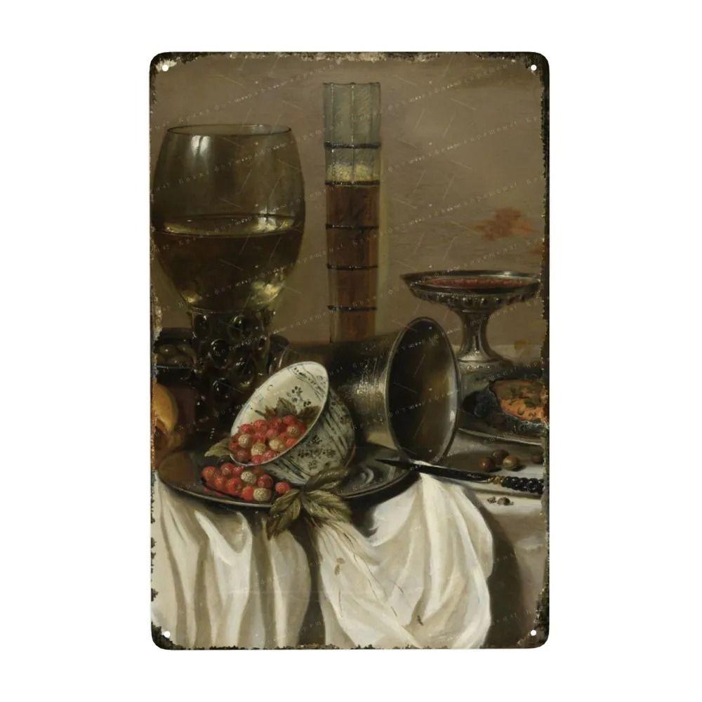 Oil Painting Style Retro Characters Landscapes Metal Tin Sign Wall Poster