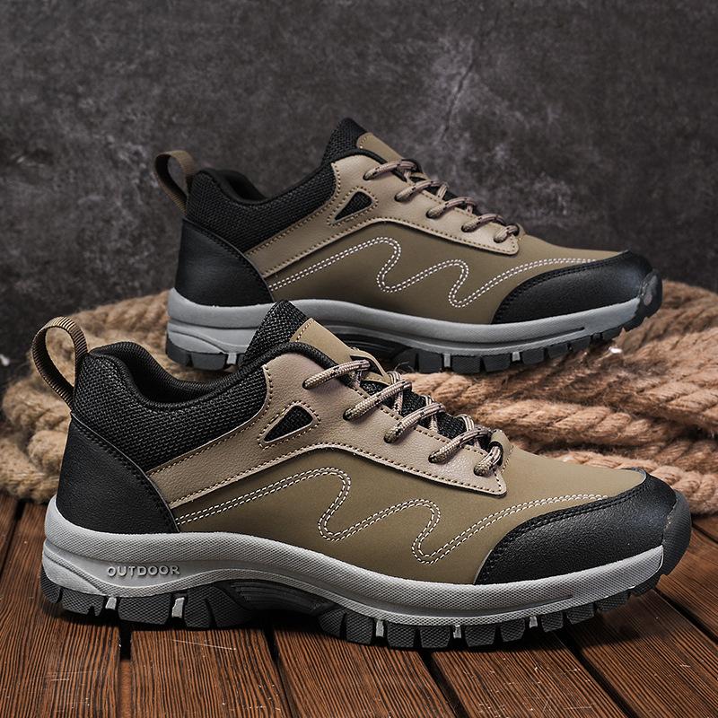 

Осенняя мужская обувь дышащая мужская обувь для активного отдыха водонепроницаемая, нескользящая и износостойкая обувь для хайкинга мужская повседневная спортивная обувь 45 хаки