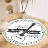 S Guitar Round Rug Nonslip Area Rug Office Chair Mat Carpet For Living Room Bedroom Home Decor