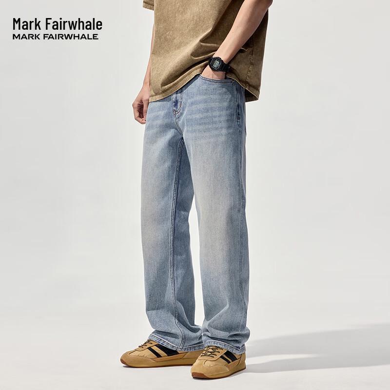 MARK FAIRWHALE Men's Loose Straight-Fit Jeans