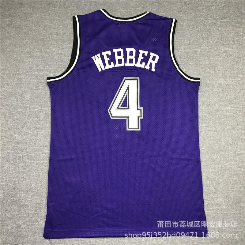 Męska Damska Koszulka do Koszykówki Sacramento Kings Retro Williams 55 Fox 5 Webber Bezrękawnik Treningowy Odzież Sportowa