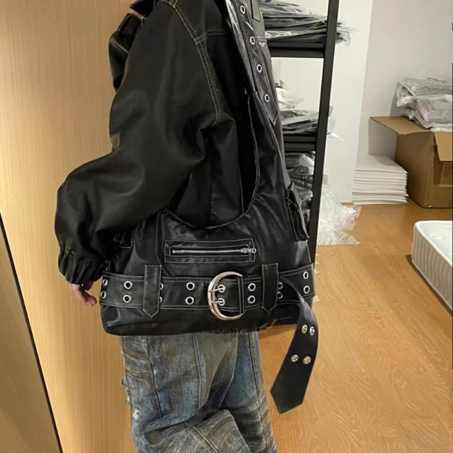 Retro Achsel-Schultertasche, Spicy Girl Jeans-Canvas-Tasche, Große Kapazität für Pendler, Crossbody-Tasche, Motorradtasche