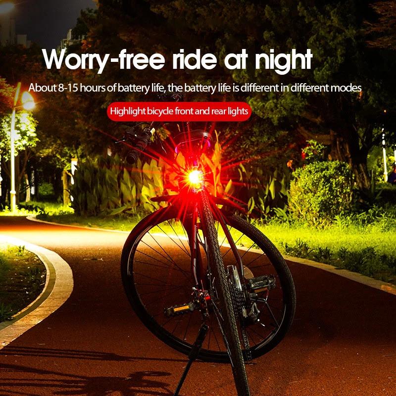 Bicycle Light Seatpost Taillight Helmet Night Riding Warning Lamp MTB Bike LED Headlight Rear Light Lantern Bicycle Accessories