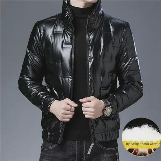 Men's Short Winter Down Jacket - Korean Style Warm and Trendy Stand Collar