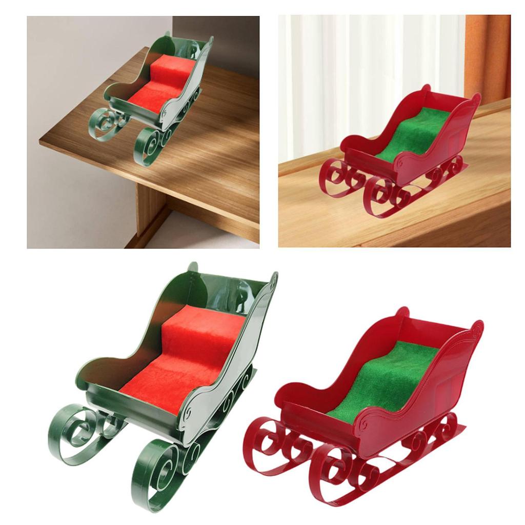 Santa Sleigh Model for Holiday Display Miniature Sleigh for Home Use