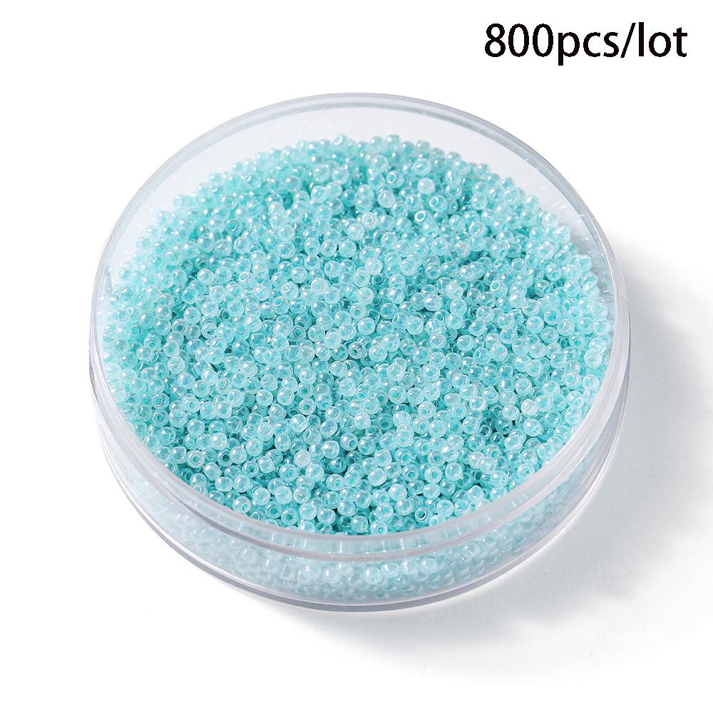 500/800Pcs/Lot 2/3mm Candy Color Glass Seed Beads Cute Bulk Small Bead Bracelet Handicraft for DIY Jewelry Making Accessories