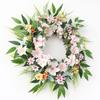 Artificial Flower with Leaves Wedding Wreath Spring Wreath Decoration for Door Window Hallway Farmhouses Home Decoration