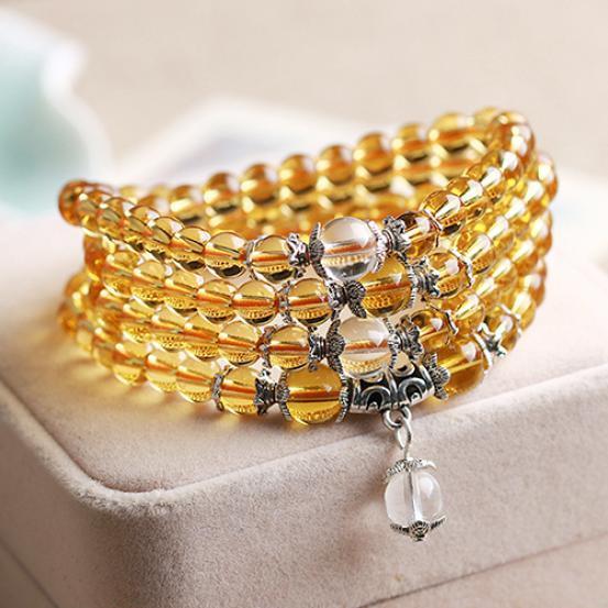 6mm Crystal Stone Buddhist Amethyst 108 Prayer Beads Mala Bracelet Necklace AVE
