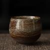 Handmade Stone Pottery Tea Cup Japanese Wabi Aesthetics Unique Texture Imperfection Coffee Dessert Cup Desk Decor