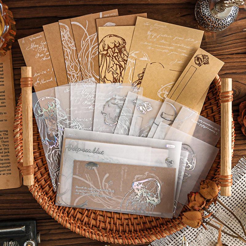Mu Ran Retro Floating Light Collection: Double Material Pack - 20 Decorative Sheets for Journals.