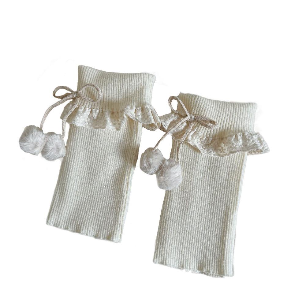 JK Lolita Leg Warmers Women Y2K Winter Leg Cover Comfortable Knitted Leg Warmer  Girls Lady