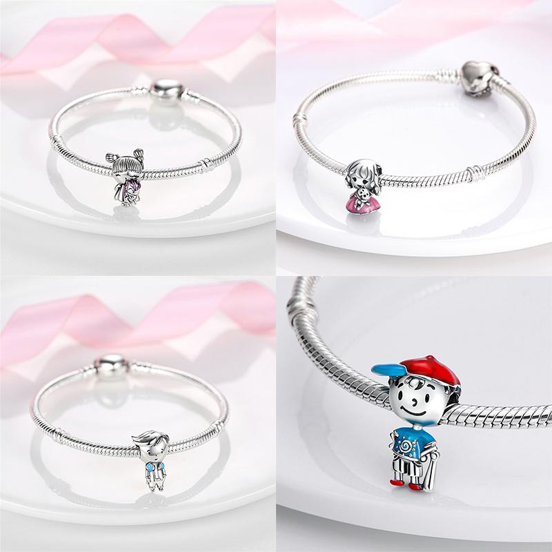 Copper Cute Boy With Girl Sports Cooking Love Couple Charm Bead Charms Bead Charms Compatible With Pandora Authentic Bracelets Do It Yourself Fine Jew