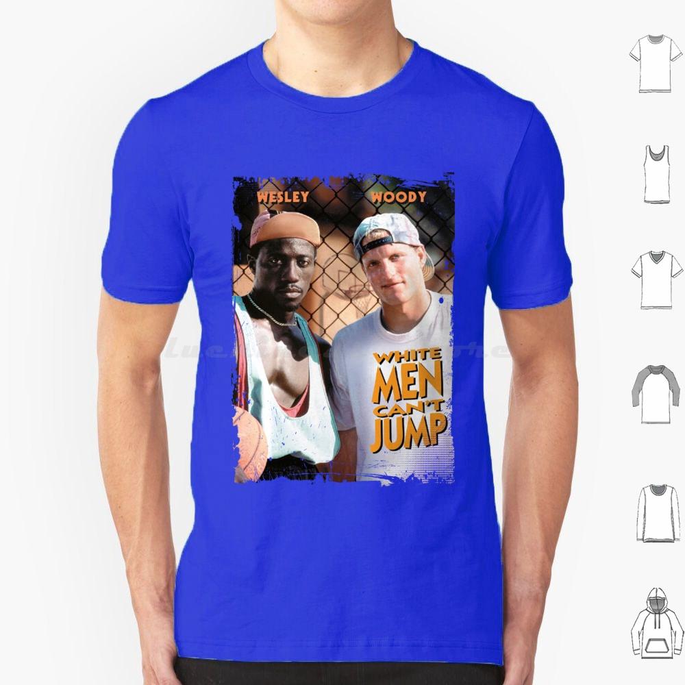 T-shirt White Men Cant Jump Cotone Uomo Donna Stampa Fai da te White Men Cant Jump Film di Pallacanestro Vintage Film anni '90 Nostalgia anni '90
