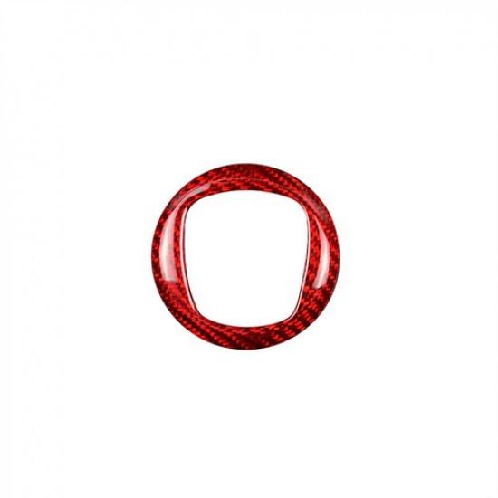 Hard Carbon Fiber Steering Wheel Decoration Sticker For Fiat 500  21 22 23