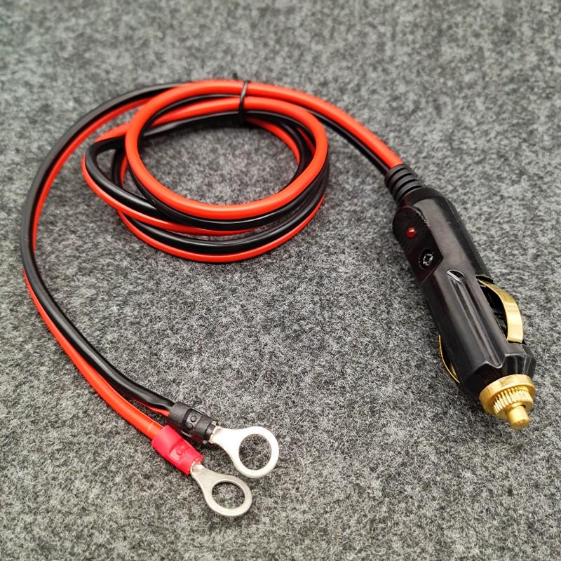 Universeller 12V/24V Hochleistungs-Kfz-Zigarettenanzünderstecker aus reinem Kupfer mit Hochtemperaturbeständigkeit und Ladeverlängerungskabel für Luftpumpe