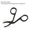 Steel Elbow Straight Pointed Eyebrow Plucking Tweezers Clip Scissors Eyebrow Pliers Hairs Puller