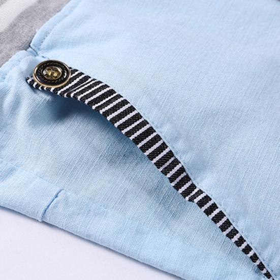 Sommer Herren Elastischer Bund Einfarbig Allround Taschen Kordelzug Mittelhohe Shorts für den Urlaub