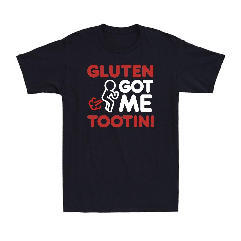 Gluten Got Me Tootin! Funny Gluten Free Joke Gift Men s T-Shirt XXL