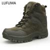 LUFUMA Mens Desert Combat Boots Mens Chukka Ankle Boots Outdoor Hunting Sneakers Big Size Male Work Safety Shoes Motocycle Boots