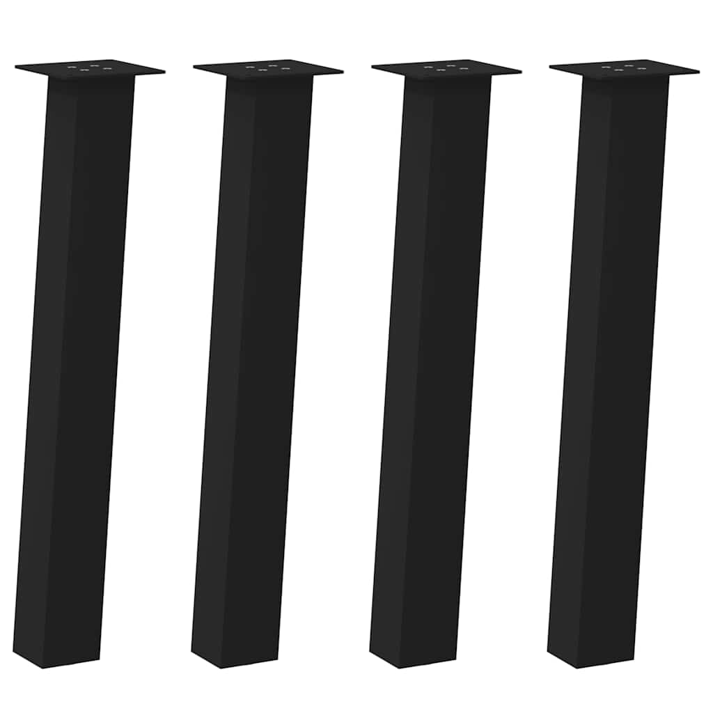 Vidaxl Nogi Do Stolika Kawowego, 4 Szt., Czarne, 72 Cm, Stal