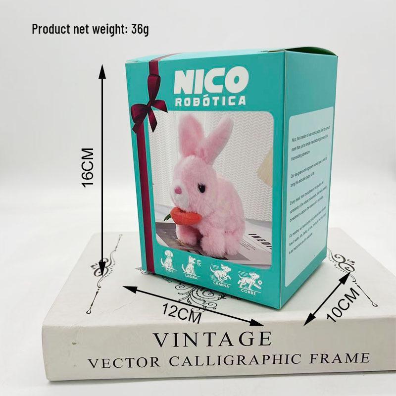 Plush Electric Toy Carrot Rabbit Simulation Pet for Kids