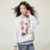 Girls' Cartoon Pullover Sweatshirt