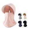 Breathable Visor Cap with Shawl Sunscreen Hat New Pullover Cap Outdoor Sports