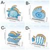 Creative Ocean Theme Wooden Napkin Holder Fish Shaped Decorative Desktop Ornament Large Capacity Tissue Dispenser Outdoor Use