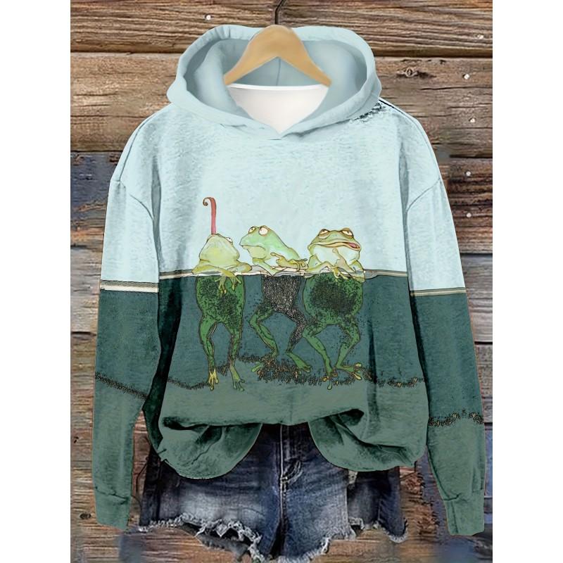 Womens Oversized Hoodie With 3D Digital Dog Print Casual Comfortable Sweatshirt 2025