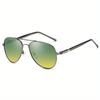 Men Women Yellow Green Night Vision Sunglasses Colored Reflective Glasses Sunglasses Black Unisex Fishing Lenses