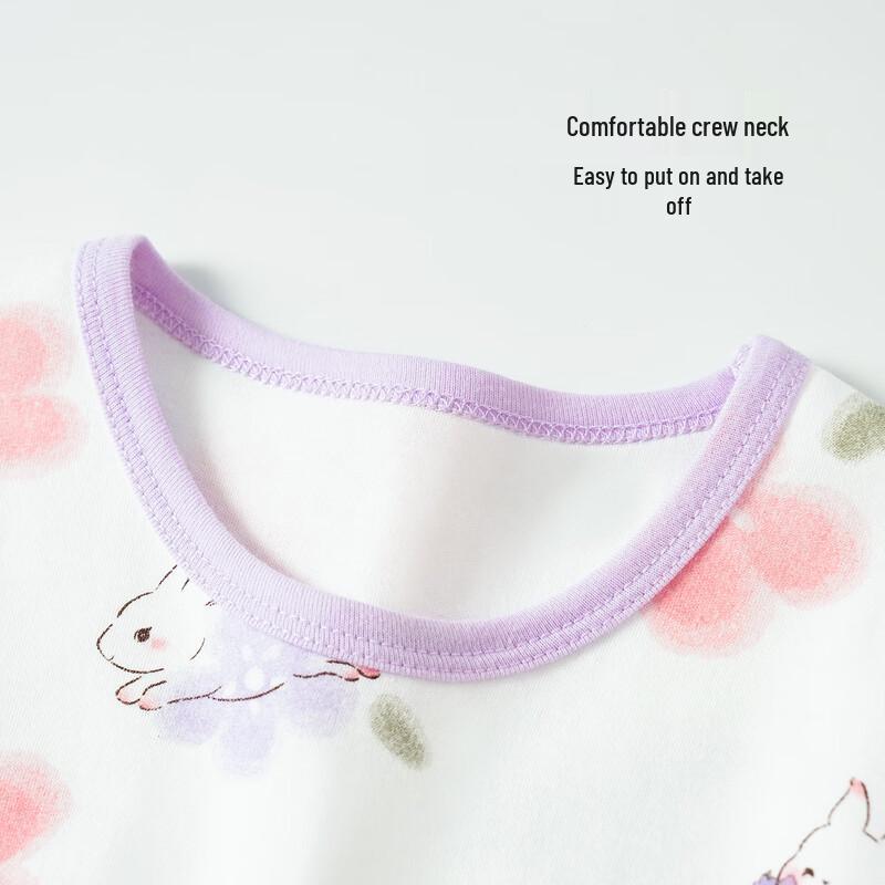 Yiershuang Girls' 100% Cotton Thermal Underwear Set