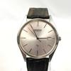 Used Good condition, working item, new battery replaced, RADO quartz wristwatch, date problem, 3-hand leather strap, silver dial, W131